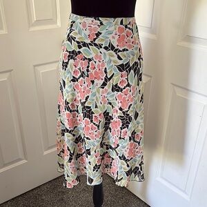 Notations Garden Girl Floral Midi Skirt